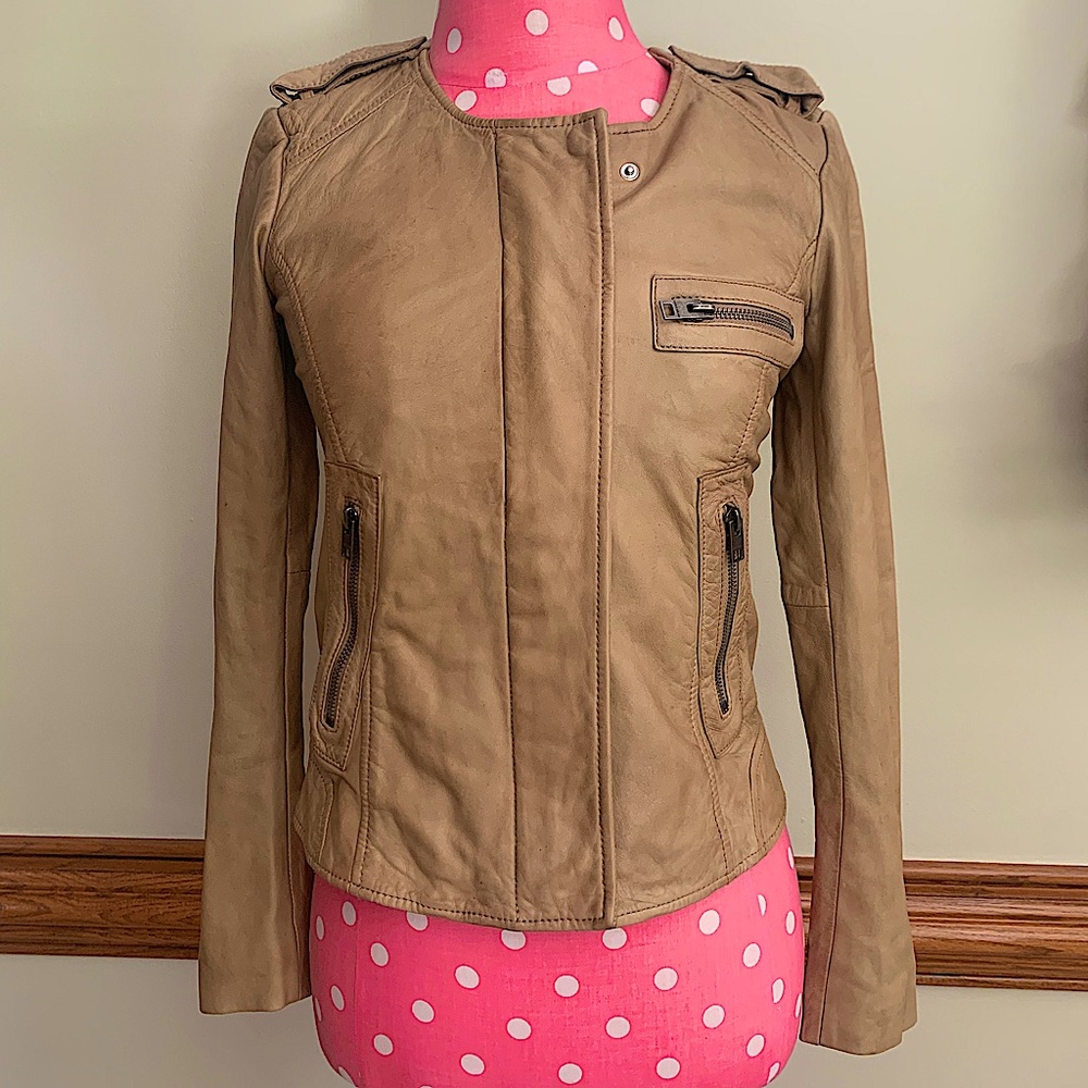 Lucky Brand Genuine Leather Moto Jacket